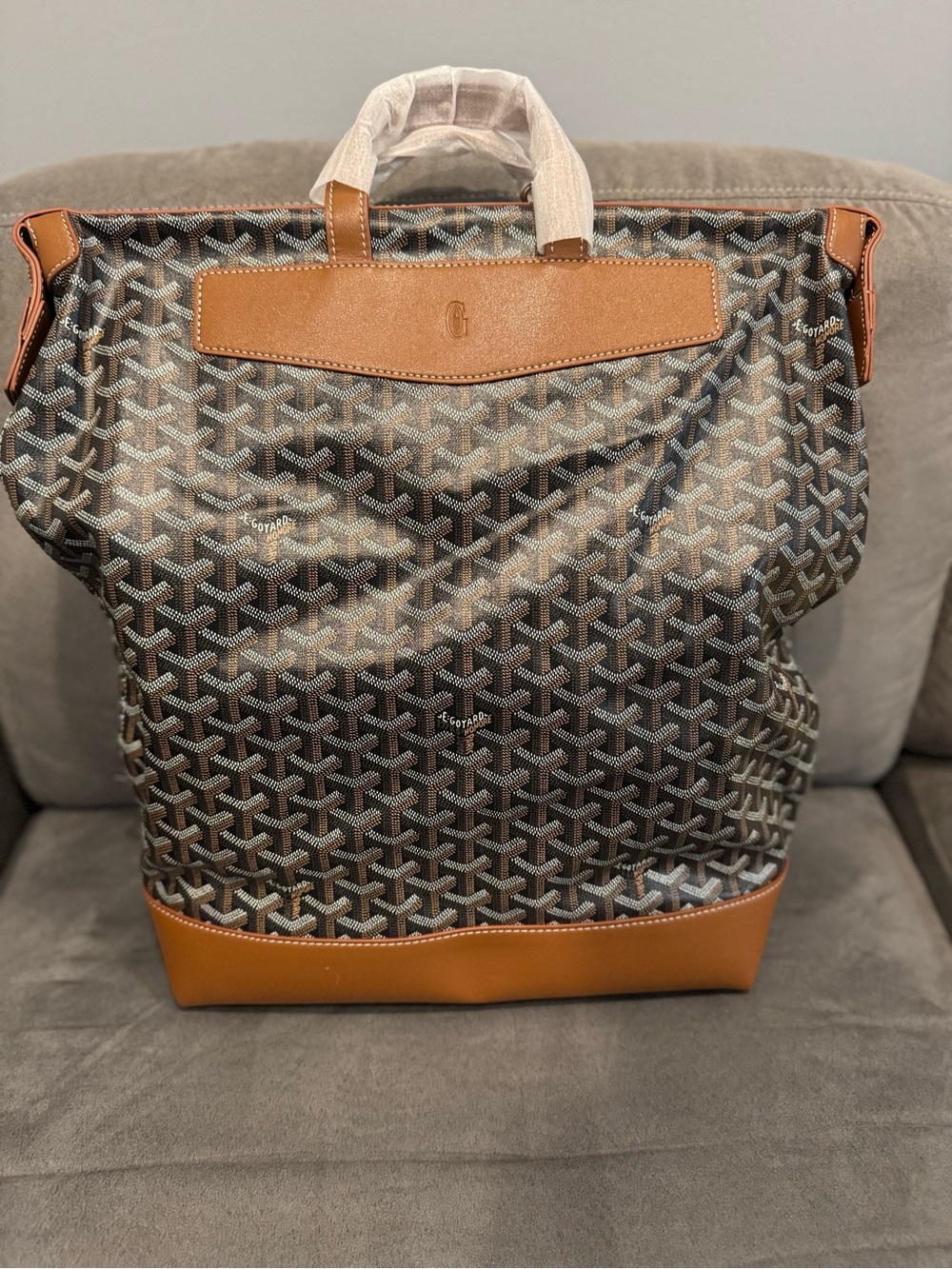Goyard Cisalpin Backpack – Black/Tan Goyardine Canvas